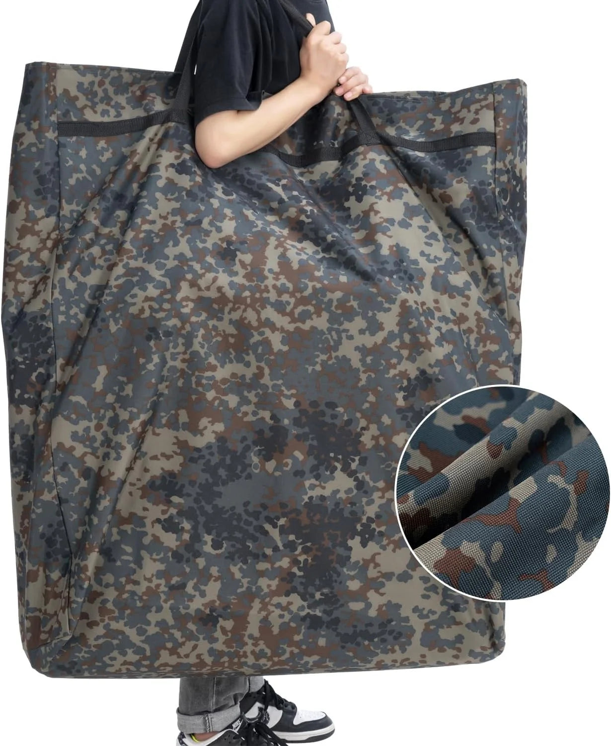 Camping Cots for Adults 330Lbs with Carry Bag, Heavy Duty Folding Bed with Soft Padded Cushion, Portable Military Cot for Hunting, 180 Adjustable Reclining Outdoor Lounger