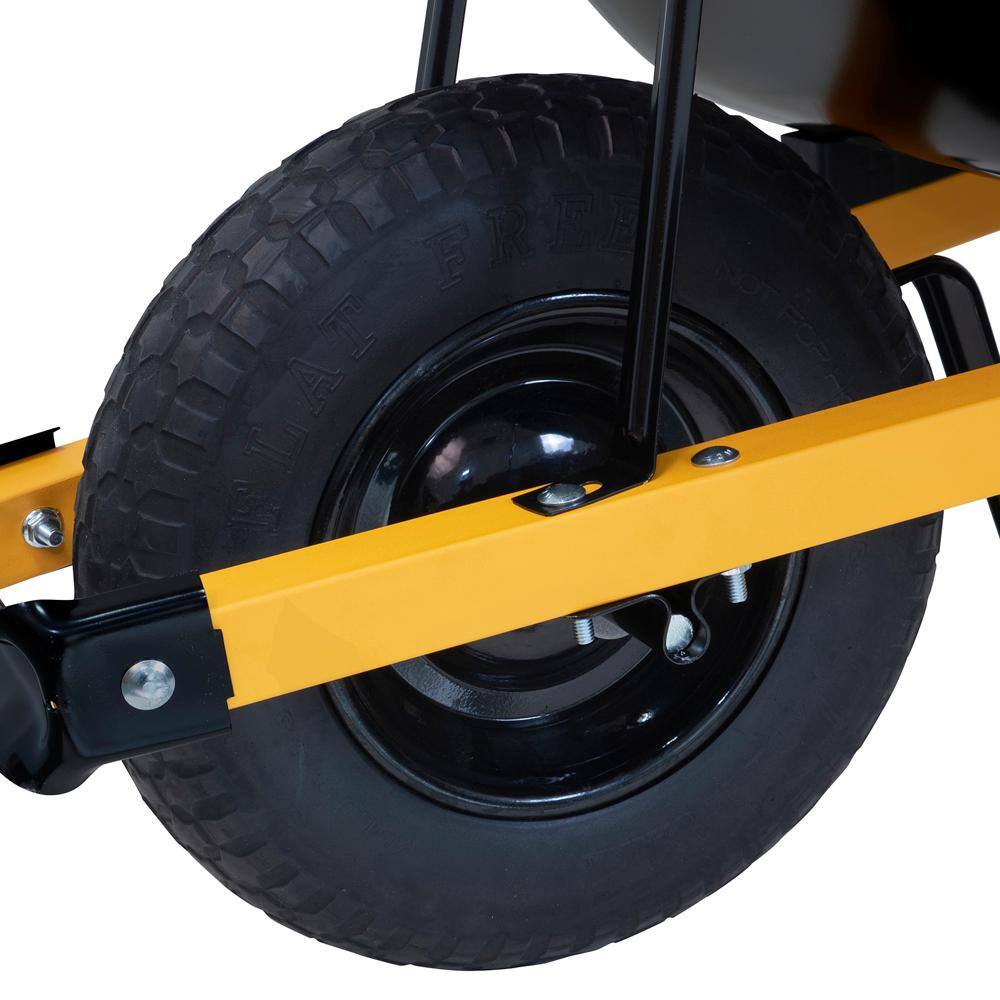 2025 True Temper R6STFFEC 6 cu. ft. Barrow in a Box Steel Wheelbarrow with Never Flat Tire and Steel Handles