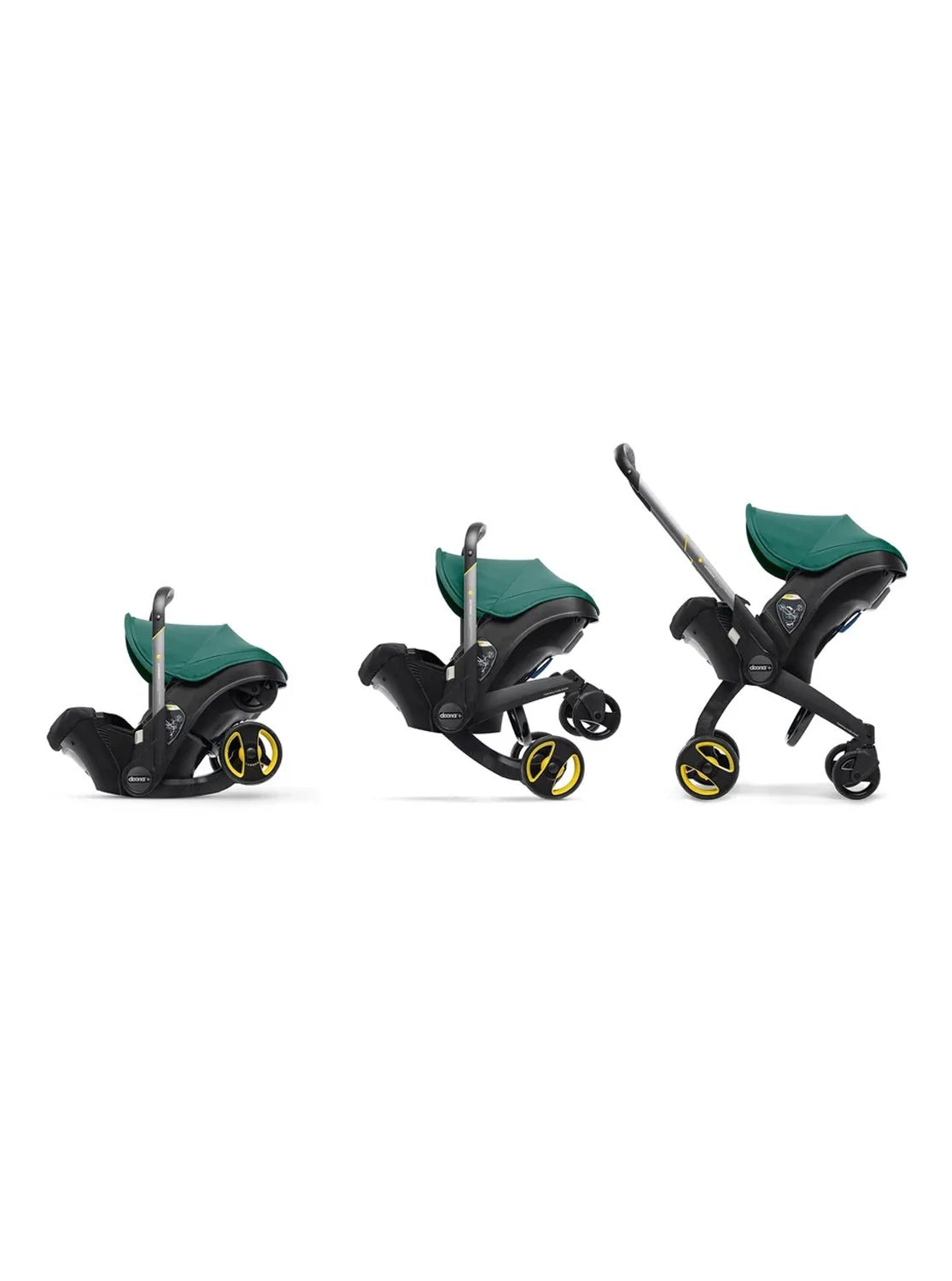 Stroller combination consisting of infant car seat and LATCH base (model year 2025) C Midnight Edition | From car to stroller in seconds, airplane-compatible, including accessory bag