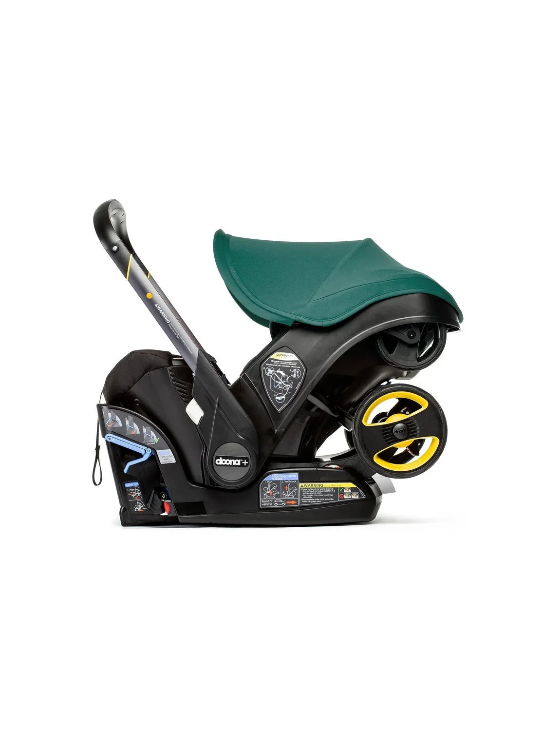 Stroller combination consisting of infant car seat and LATCH base (model year 2025) C Midnight Edition | From car to stroller in seconds, airplane-compatible, including accessory bag