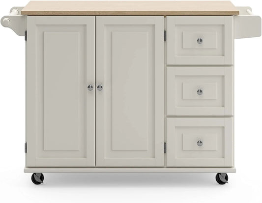 Homestyles Dolly Madison Mobile Kitchen Island Cart, Drop Leaf Breakfast Bar