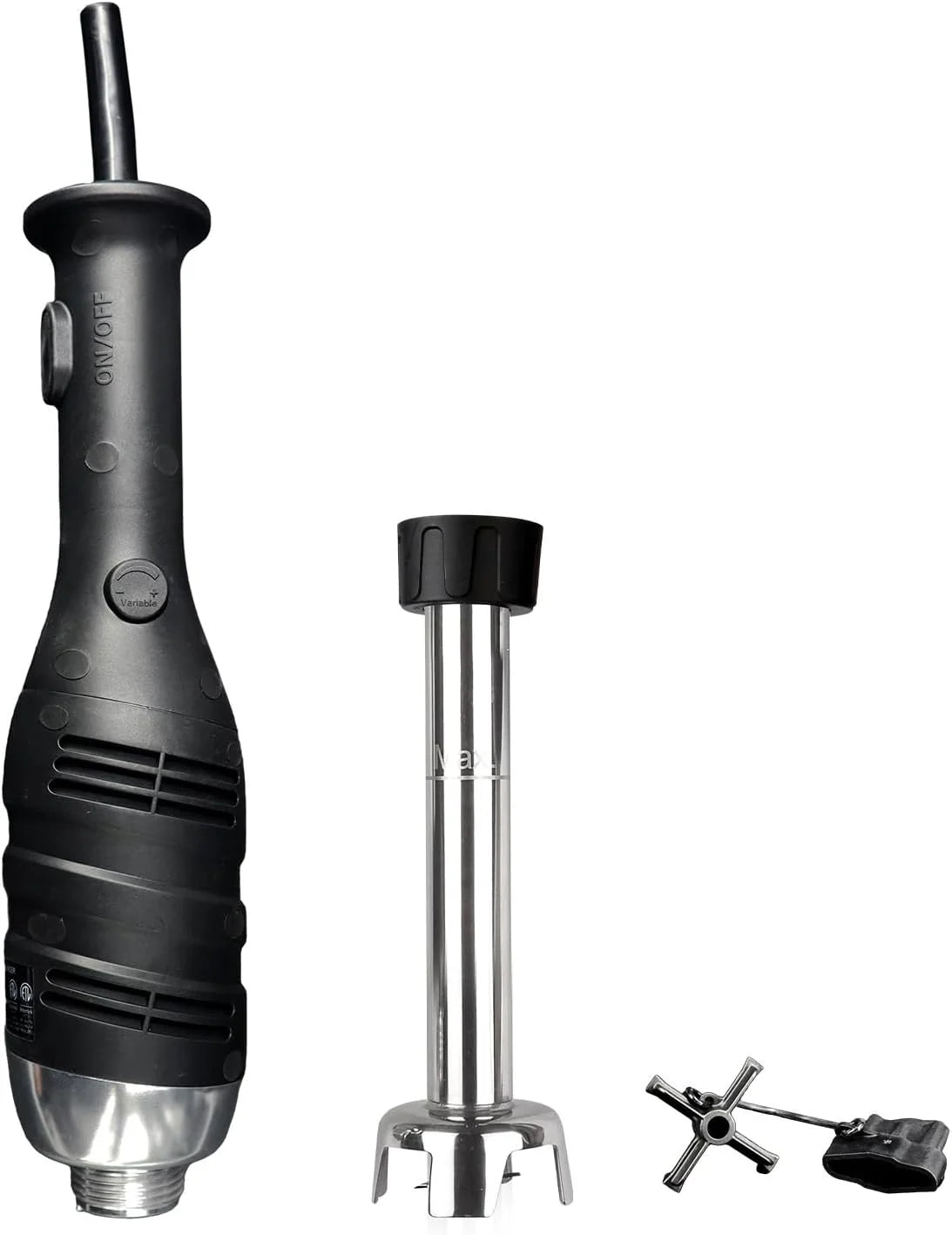 VONCI 500W Commercial Immersion Blender, 16" SUS 304 Removable Shaft, Heavy Duty Power Hand Mixer with Variable Speed 6000-20000RPM, Professional Electric Stick Blender for Restaurant Kitchen Use.
