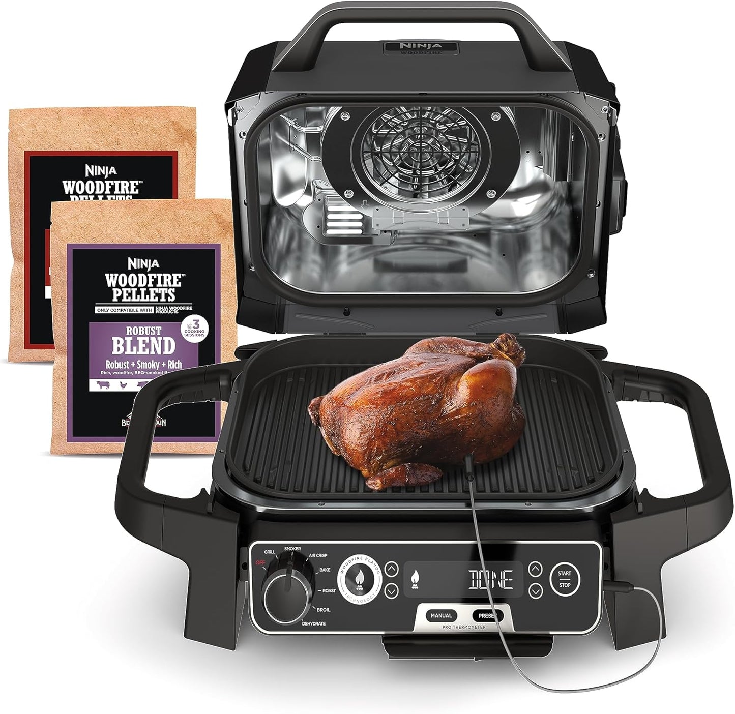 NINJA Woodfire Series 7-In-1 Portable Grill & Smoker