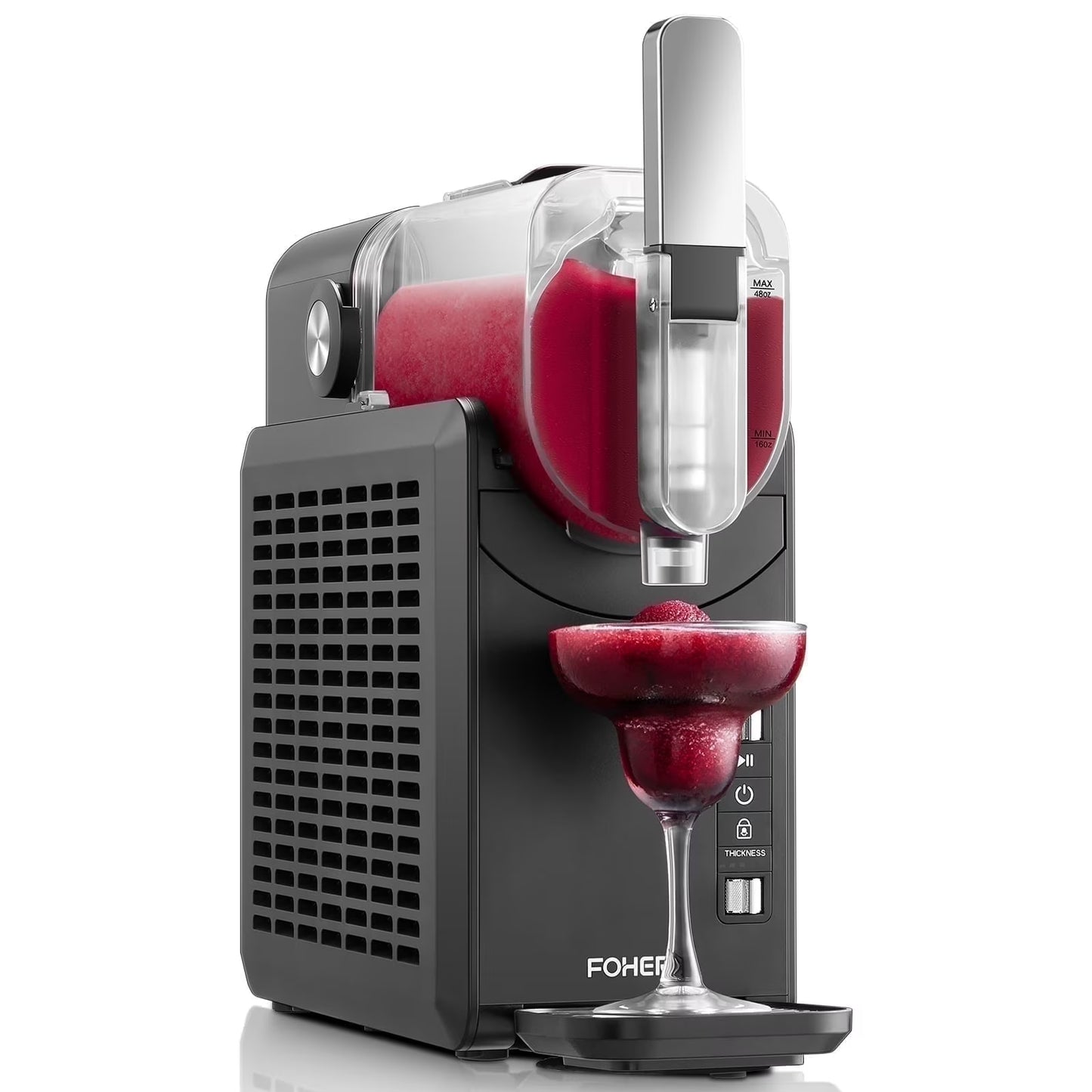 5-in-1 Slushie Machine, No Ice Needed, 15 Min Slushy Machine for Home with Self-Cleaning, Professional Frozen Drink Maker, 5 Preset Programs, Frozen Margaritas, Frapp??s, Milkshakes, and More, FOHERE