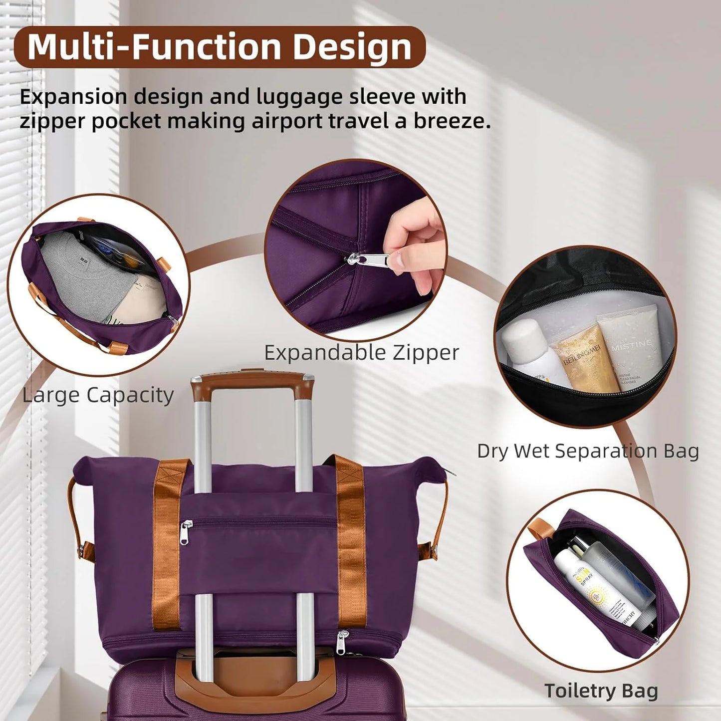 6-piece luggage set, expandable hardshell suitcase set with spinner wheels, lightweight rolling luggage set