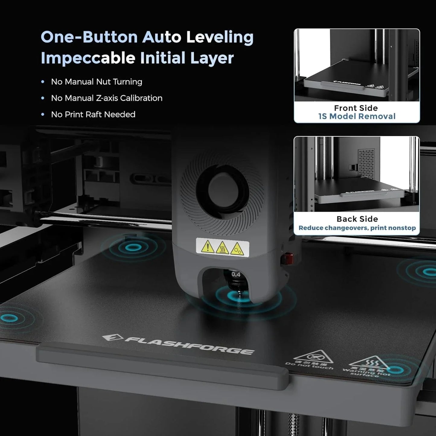 Adventurer 5M 3D printer with fully automatic leveling