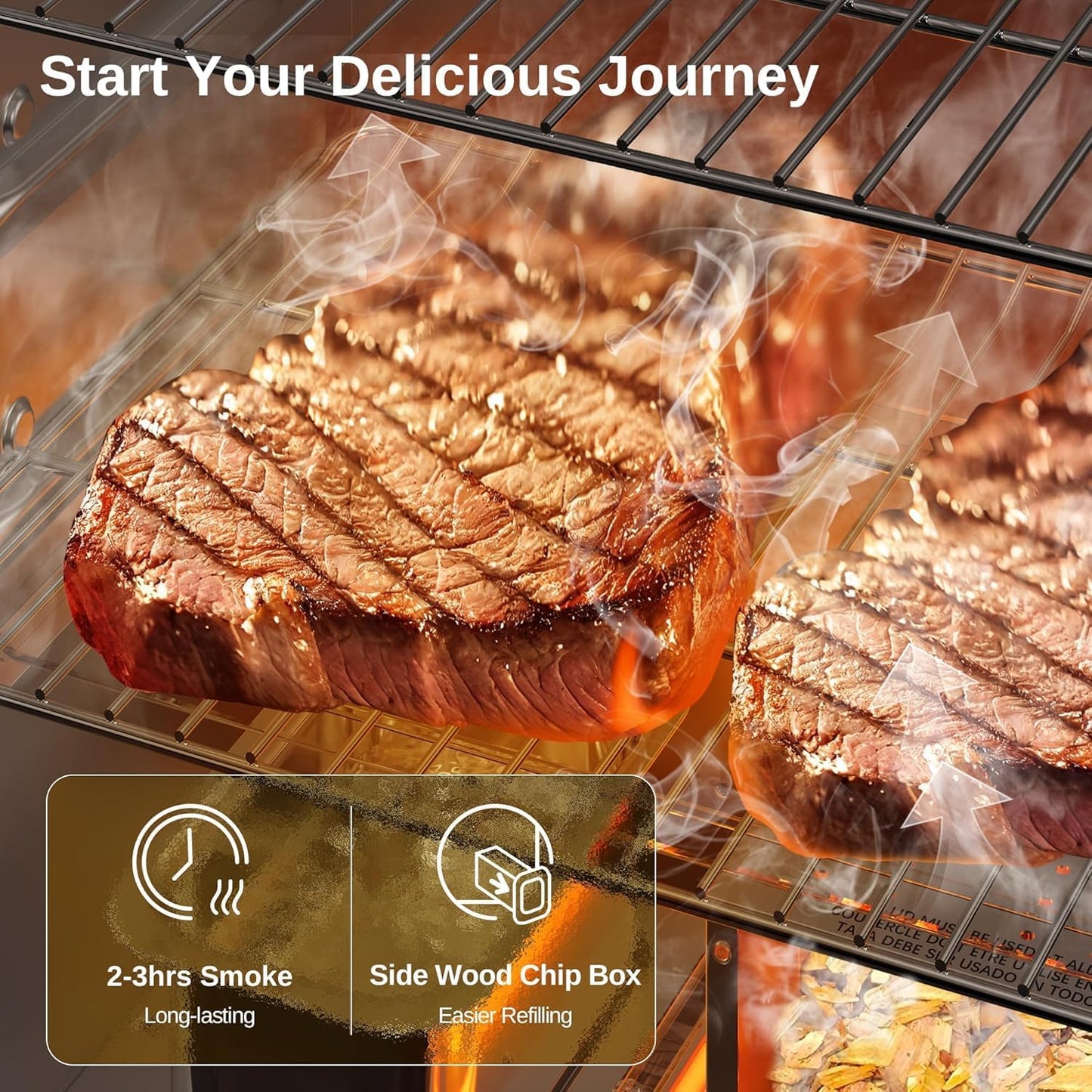 EAST OAK 30" Outdoor Electric Smoker Built-in meat probe smokes up to 6 times longer