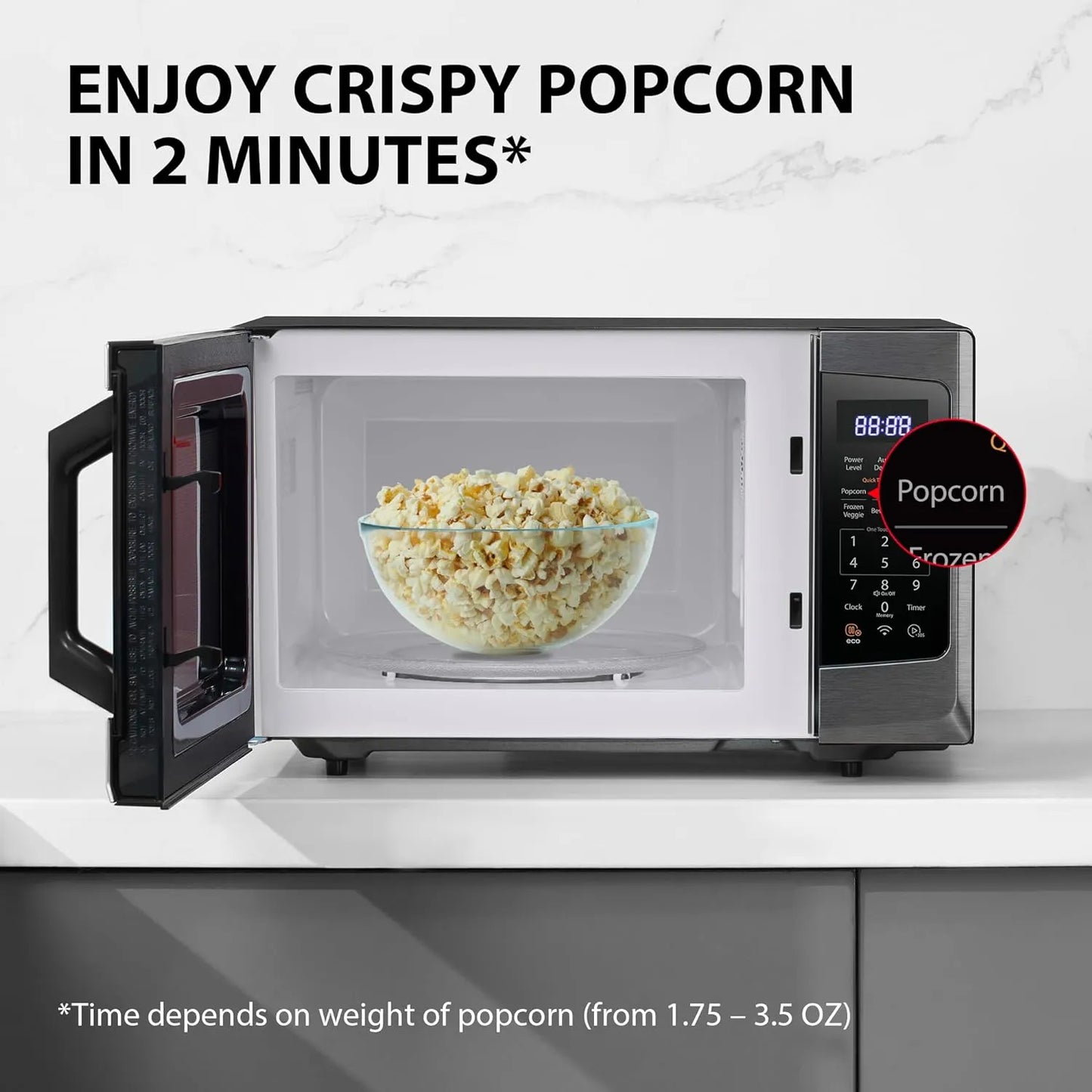 TOSHIBA 4-in-1 ML-EC42P(SS) Countertop Microwave Oven, Smart Sensor, Convection, Air Fryer Combo, Mute Function, Position Memory 13.6" Turntable, 1.5 Cu Ft, 1000W, Silver