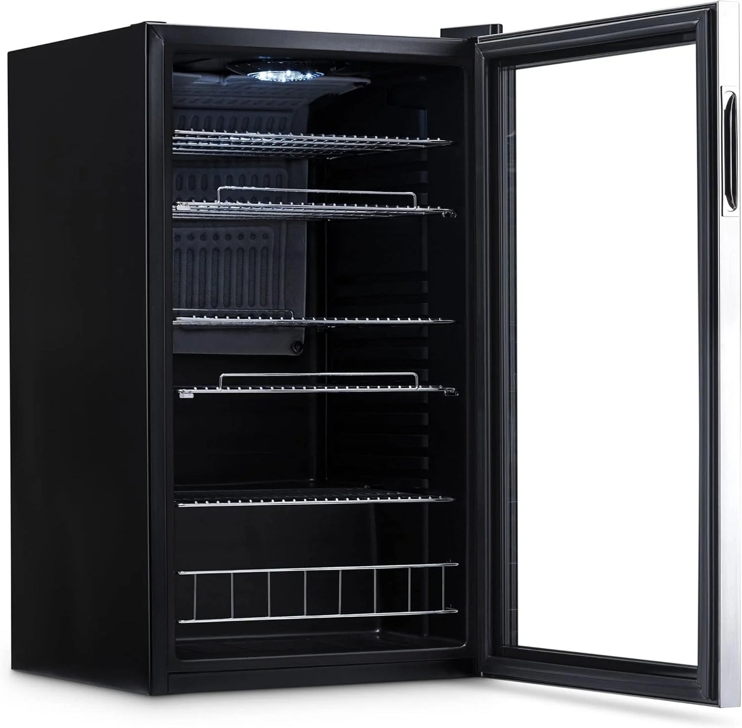 Beverage Refrigerator Cooler | 126 Cans Free Standing with Right Hinge Glass Door | Mini Fridge Beverage Organizer Perfect For Beer, Wine, Soda, And Cooler Drinks