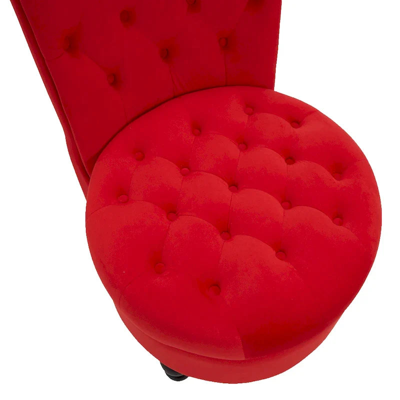AVAWING Set of 2 Throne Royal Chair Thick Padding and Rubberwood Legs