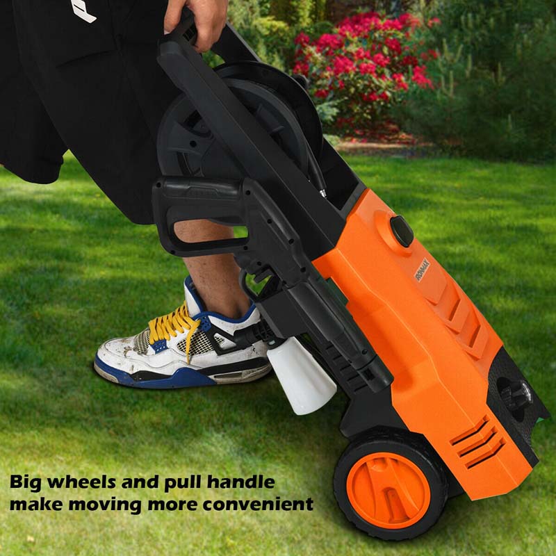 3500PSI Electric Pressure Washer 1800W 2.6 GPM Portable Electric Power Washer with 4 Nozzles