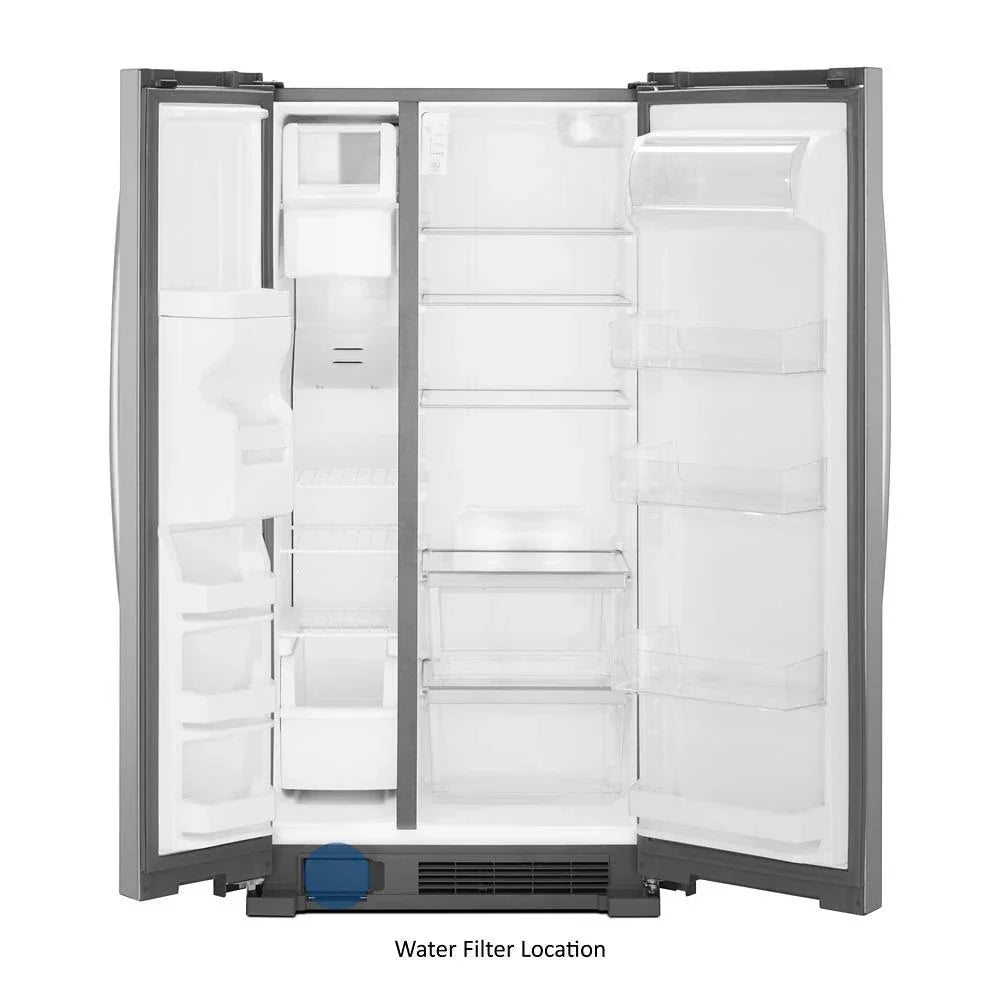 36-inch wide side-by-side refrigerator C 24 cubic feet stainless steel