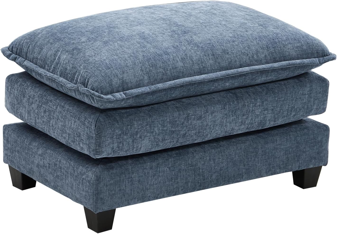 Ihanherry 146" U-Shaped Modern Sofa Modular Sectional Cloud Couch with 2 Ottoman, 6-Seat Chenille Deep Seat Sofa with 6 Pillows for Living Room, Bedroom and Apartment, Grey