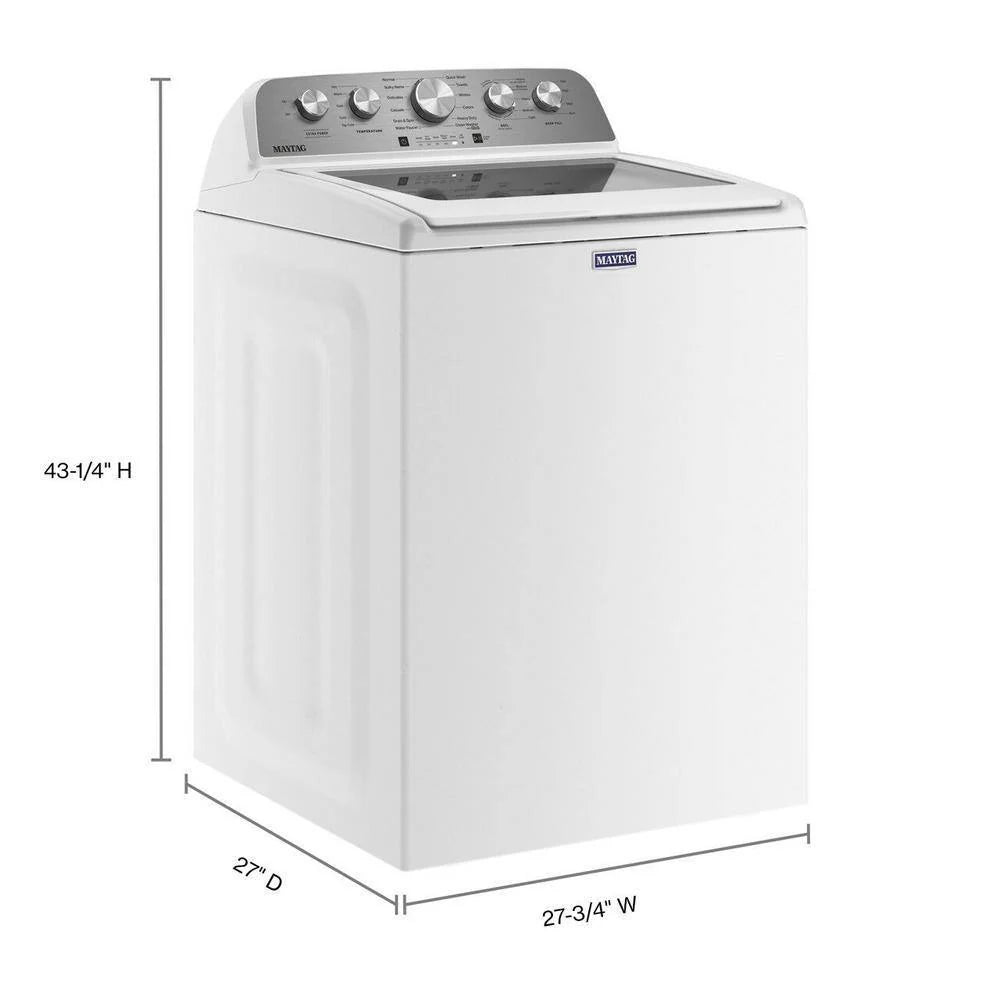 Maytag Top-Loading Washing Machine with 4.8 Cubic Foot Capacity and Extra Power Boost, White C MVW5430MW
