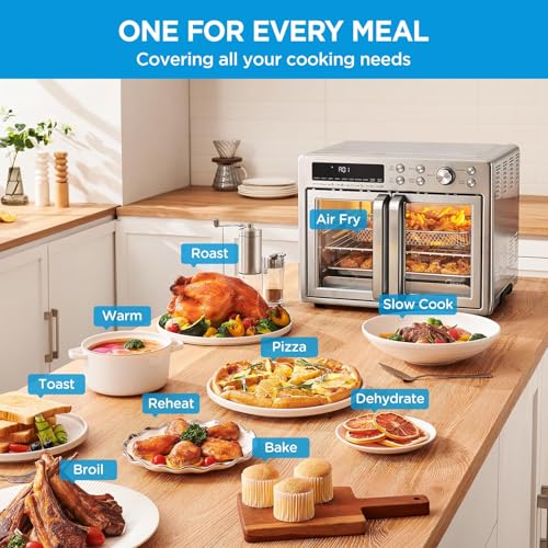 Midea Flexify French Door Toaster Oven Air Fryer Combo, 26.4 QT, Extra Large Air Fryer Countertop Oven 10 in 1 Combo, 25% Faster Cooking and 90% Less Oil, Stainless Steel : Home &amp; Kitchen