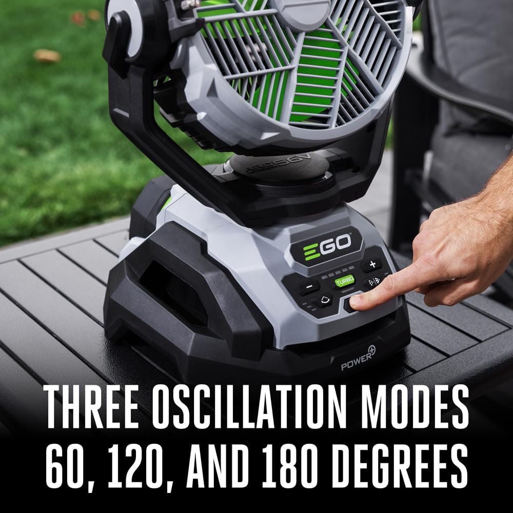 POWER+ Portable Misting Fan - 18" Outdoor Electric, 5 Speeds