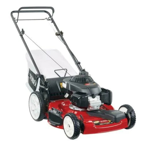 Self-propelled petrol lawnmower, 22 inch, 170 cm3 OHV engine, high-wheel drive, rear-wheel drive, 3-in-1 function with height adjustment, including oil