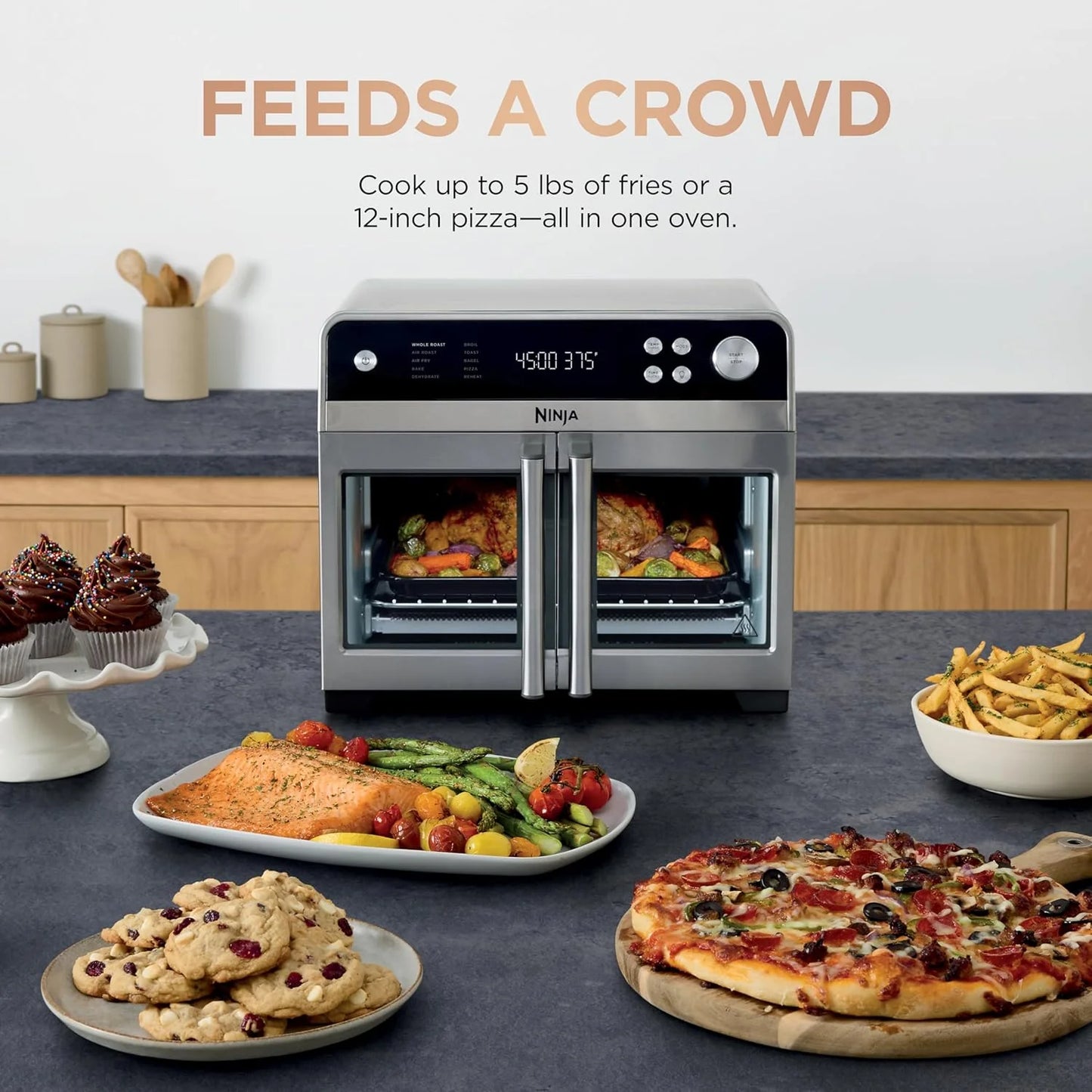 Ninja | French Door Premier | Air Fryer, Convection Oven, Toaster | 5-qt Air Fry Basket