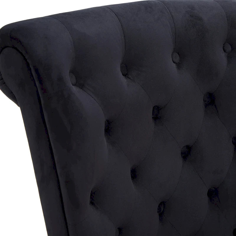 AVAWING Set of 2 Throne Royal Chair Thick Padding and Rubberwood Legs