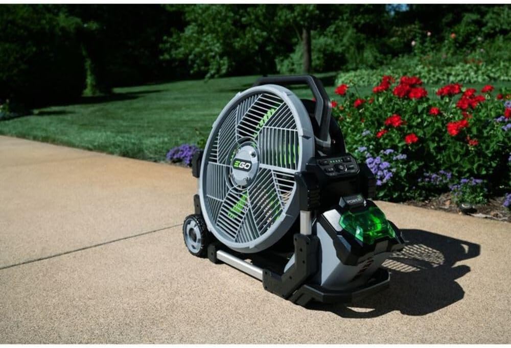 POWER+ Portable Misting Fan - 18" Outdoor Electric, 5 Speeds