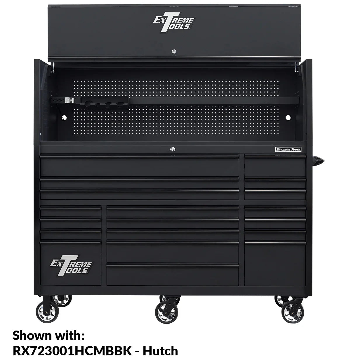 Extreme Tools RX250 Series 72-in x 30-in Roller Cabinet 19-Drawer 250 lb Drawer Slides