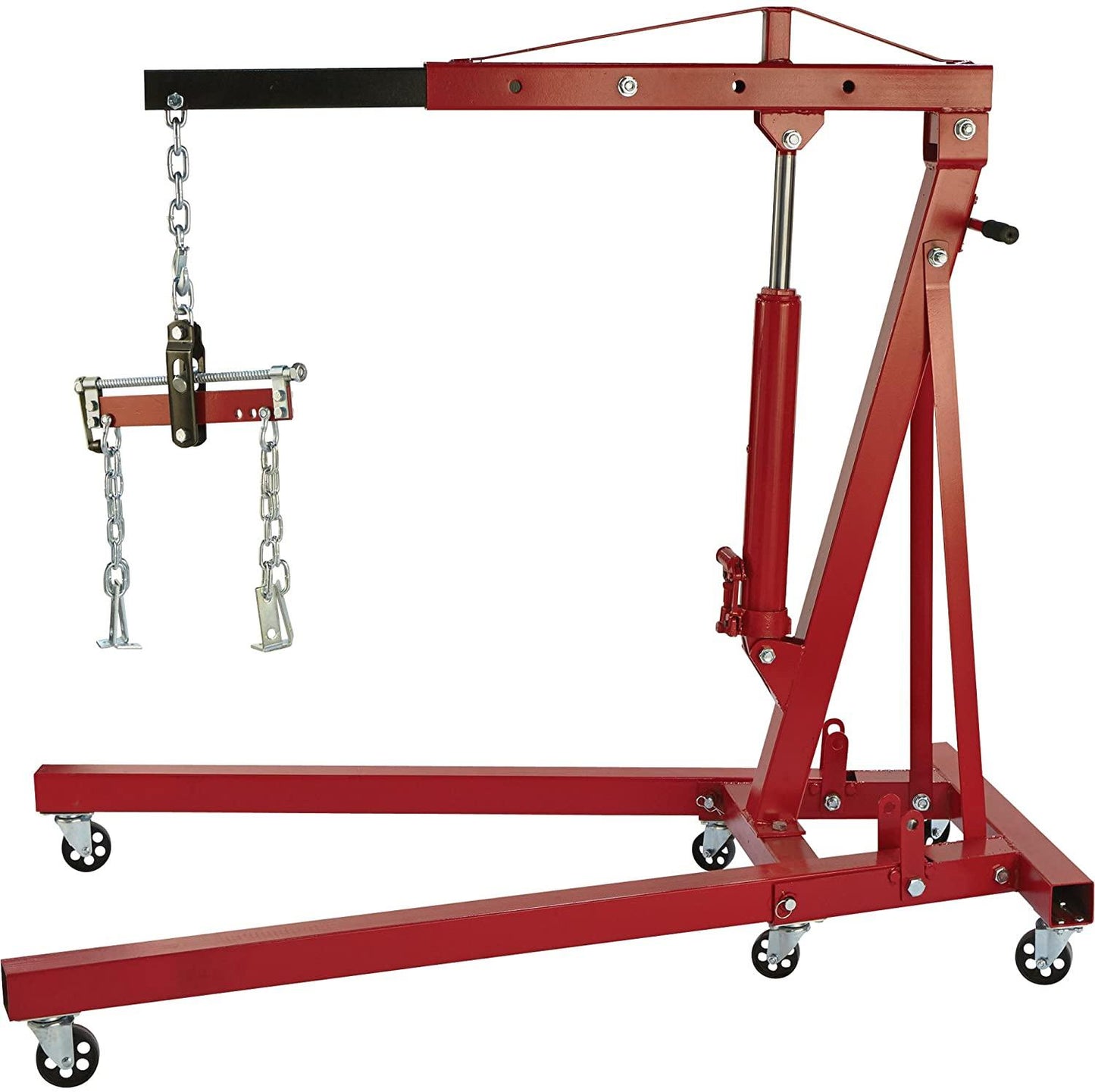Strongway Hydraulic Engine Hoist with Load Leveler C 2-Ton Capacity, 1in.-82 5/8in. Lift Range