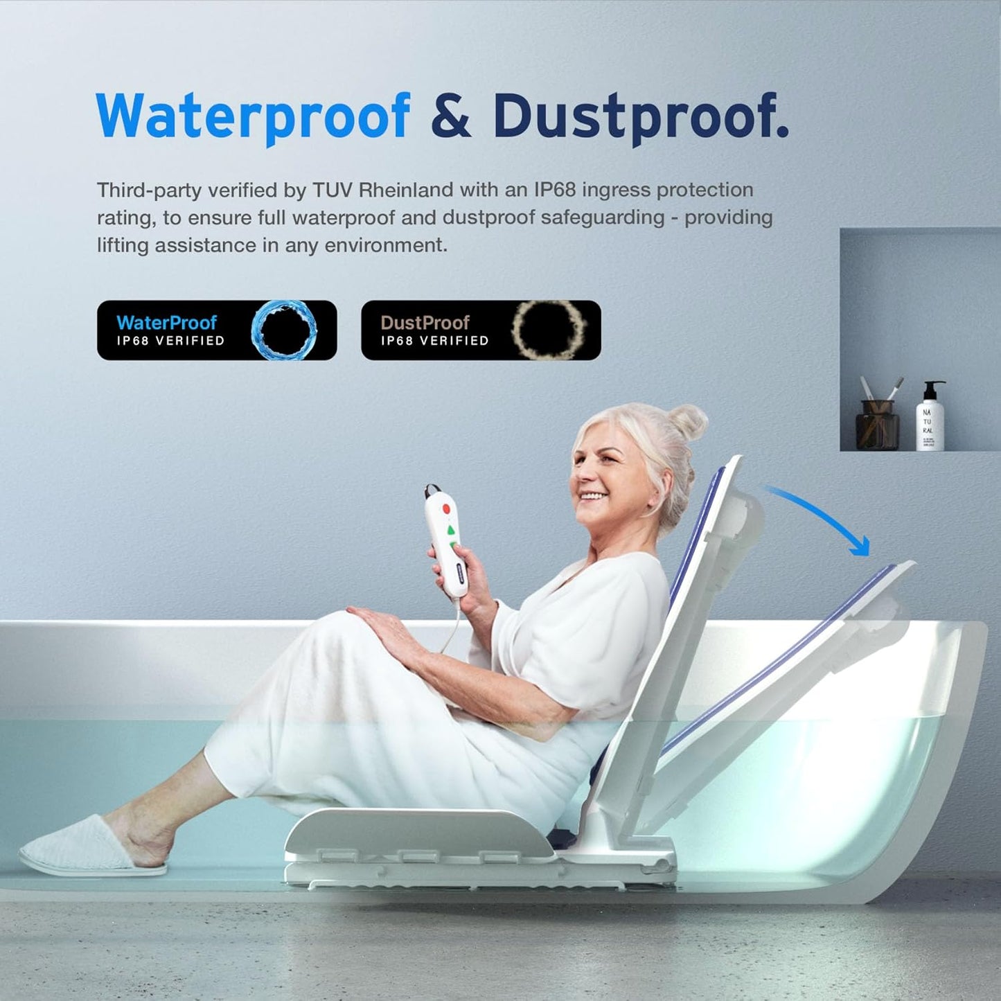 AYDMED 2-in-1 Electric Lift Chair, 308lbs Capacity, Waterproof
