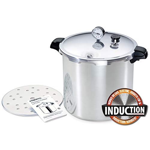Presto 01784 23 Quart Induction Compatible Pressure Canner, Silver, Aluminum: Home &amp; Kitchen