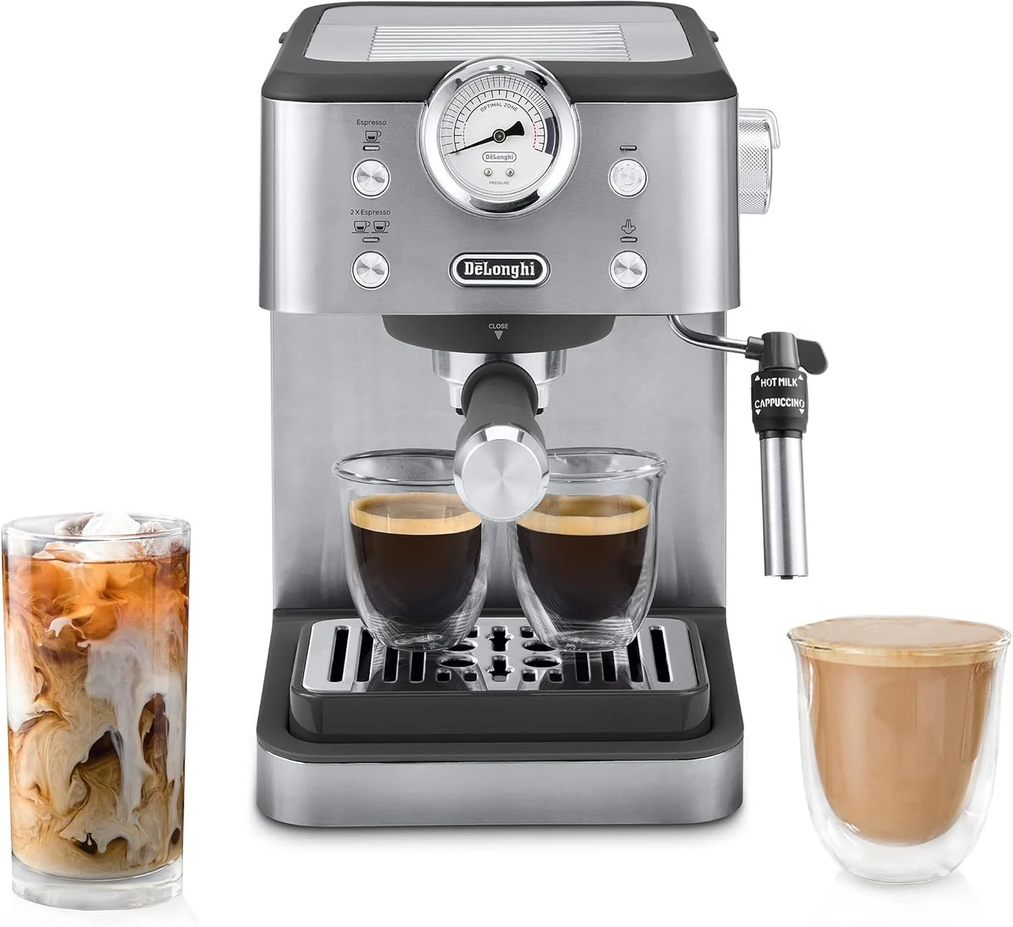 De'Longhi Classic Espresso Machine with Milk Frother, 15-Bar Pump & Temperature Control