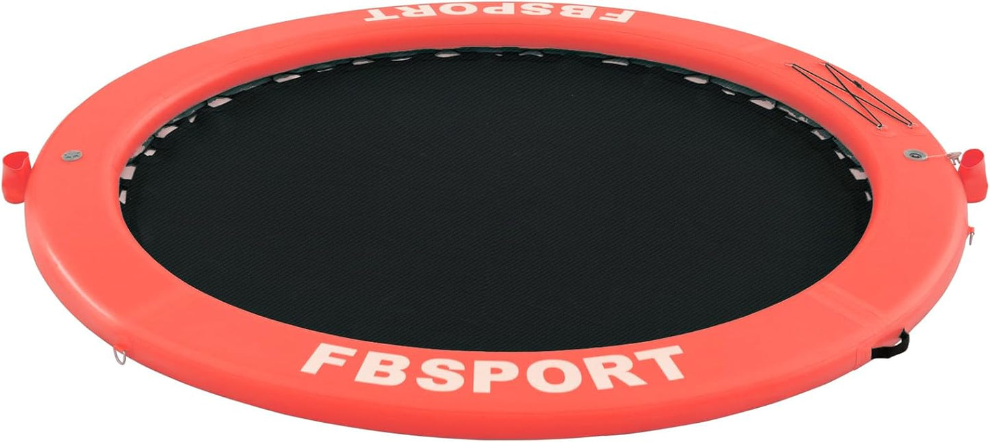 Inflatable Dock Floating Platform 8ft Inflatable Water Hammock Floating Deck for Lake W/Cupholder Round Floating Ring Float Ring Pool Float Raft Lounger Island Platform Pad