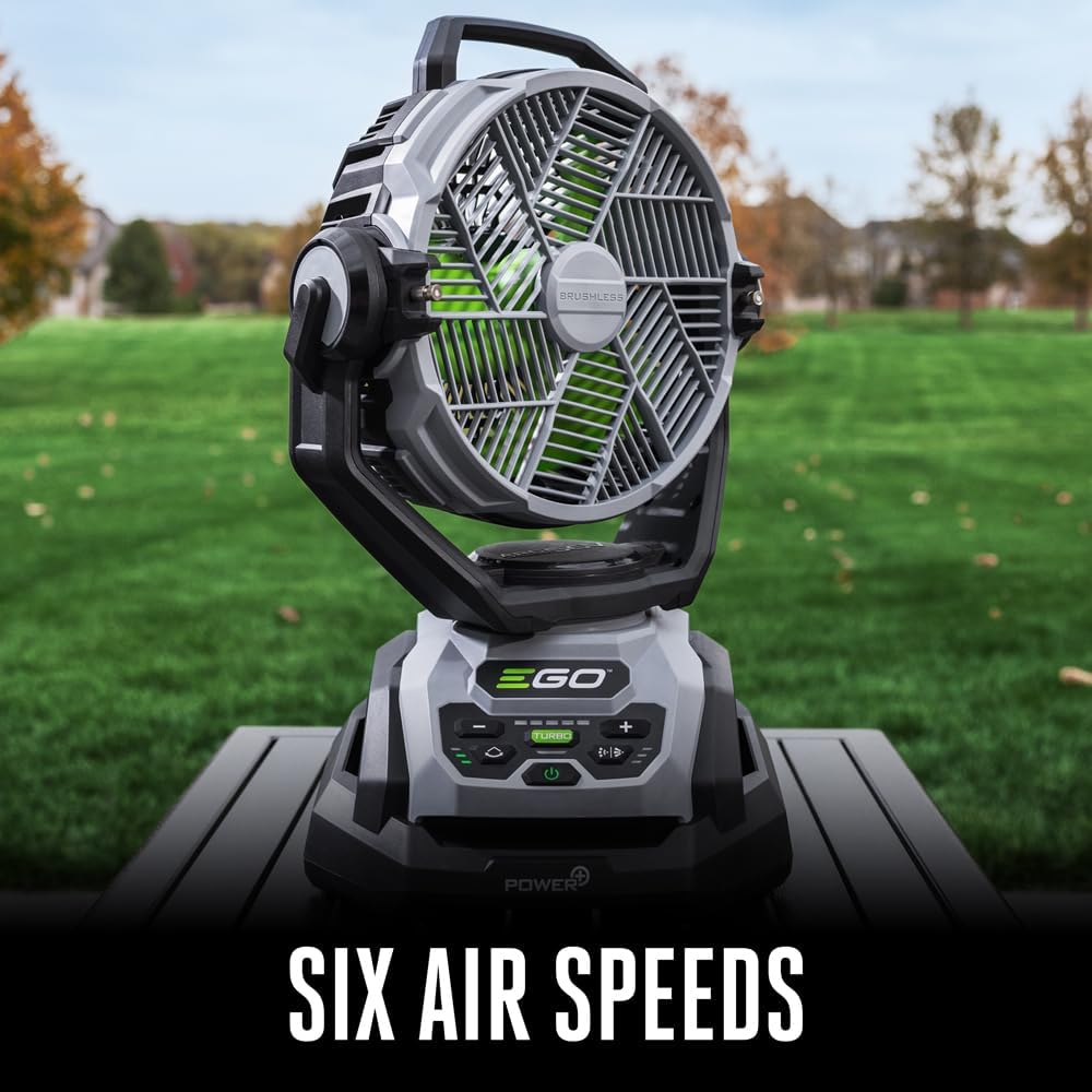 POWER+ Portable Misting Fan - 18" Outdoor Electric, 5 Speeds